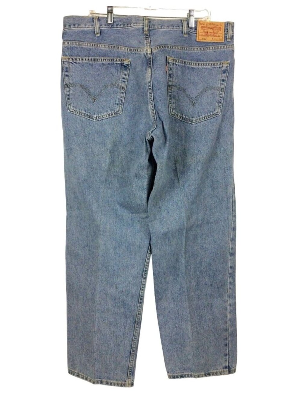 Levis 550 Mens Jeans 40x30 Light Wash Denim Relaxed Fit Tapered Leg Cotton - Picture 4 of 9